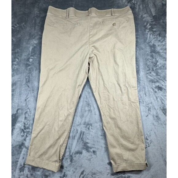 Lee Khaki Slim Straight Pants Mens 42x30‎ Tan Brown Stretch Preppy - Picture 1 of 6